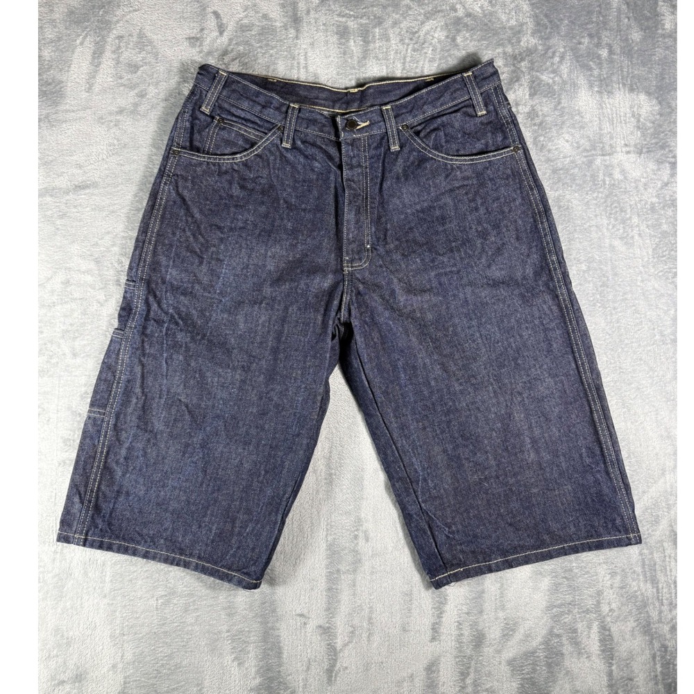 Genuine Dickies Carpenter Denim Shorts Indigo Blue Utility Workwear Mens Size 34